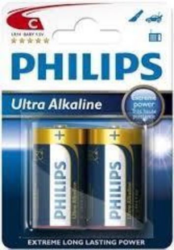 Obrázek Philips baterie C ExtremeLife+, alkalická - 2ks