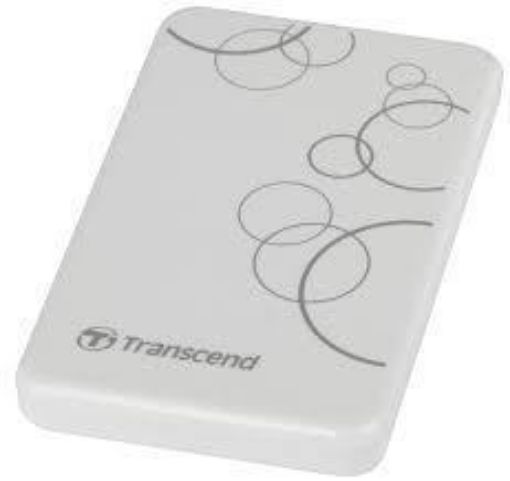 Obrázek TRANSCEND externí HDD 2,5" USB 3.0 StoreJet 25A3, 1TB, White (nárazuvzdorný, 256-bit AES)
