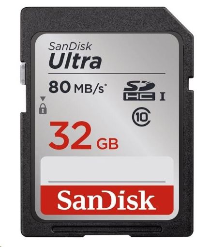 Obrázek SanDisk SecureDigital SDHC 32GB Ultra (80 MB/s Class 10 UHS-I)