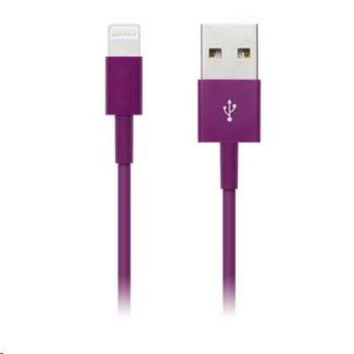 Obrázek CONNECT IT Kabel Colorz Apple Lightning - USB, 1m, fialový