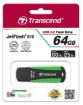 Obrázek TRANSCEND USB Flash Disk JetFlash®810, 64GB, USB 3.0, Black/Green (voděodolný, nárazuvzdorný) (R/W 80/25 MB/s)