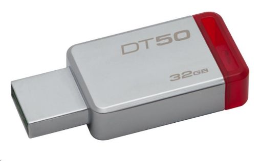 Obrázek Kingston 32GB DataTraveler DT50 (USB 3.0) - kovový/červený
