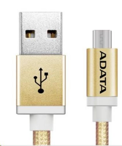 Obrázek ADATA Micro USB kabel - USB A 2.0, 100cm, zlatý