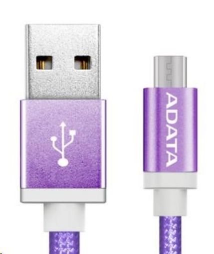 Obrázek ADATA Micro USB kabel - USB A 2.0, 100cm, fialový