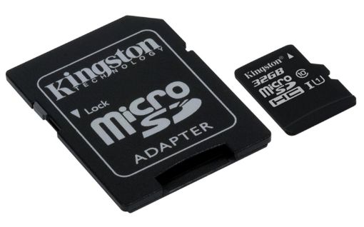 Obrázek Kingston 32GB microSDHC KCL10 UHS-I 80R + SD adap.