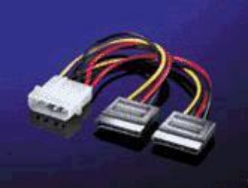 Obrázek Kabel napájecí interní HDD 5,25/2xSATA (Y-kabel)