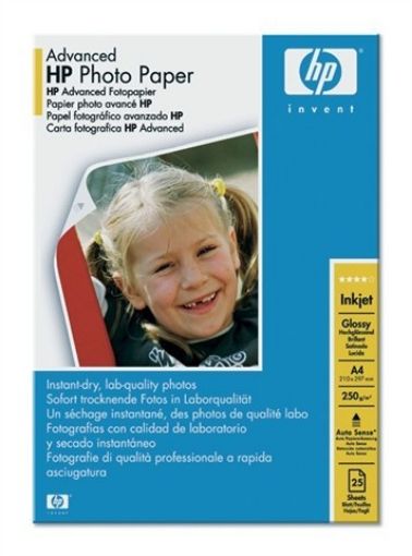 Obrázek HP Advanced Photo Paper, Glossy, A4,25 listů,250gr