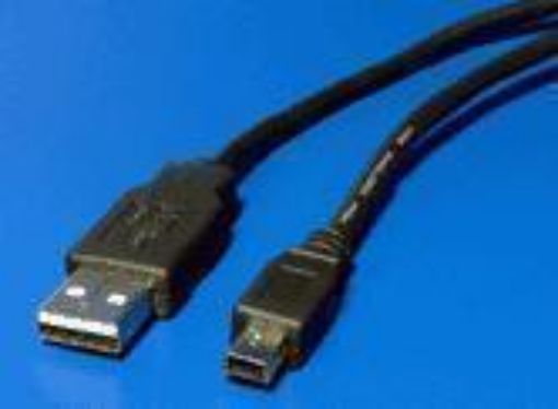 Obrázek Kabel USB 2.0 mini, 5pin, 1.8m (nejčastější typ) - black