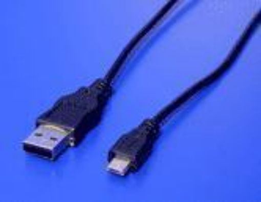 Obrázek Kabel USB 2.0 USB A(M) - microUSB B(M), 1,8m černý