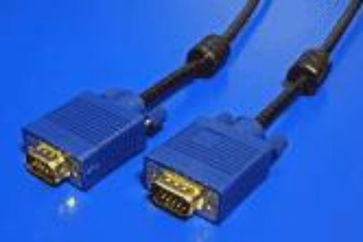 Obrázek Kabel VGA MD15HD-MD15HD, černý, s ferity, DDC2, 5m