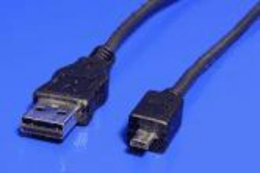 Obrázek Kabel USB 2.0 A - miniUSB PANASONIC 8pin, 1,8m, černý