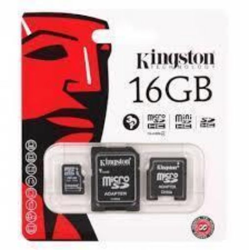 Obrázek SecureDigital Micro Card 16GB Kingston + SD adapter
