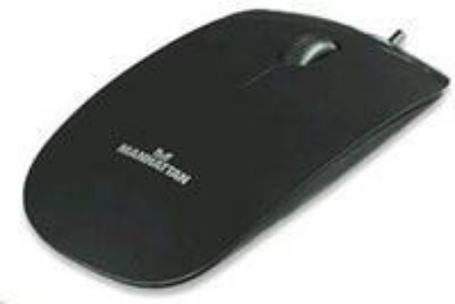 Obrázek MANHATTAN Myš Silhouette USB optická černá (1000dpi, 3 tlačítka)
