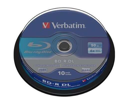 Obrázek VERBATIM BD-R 10pack /DualLayer/spindle/6X/50GB