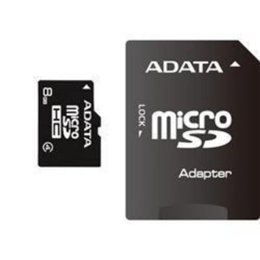 Obrázek SecureDigital Micro 8GB ADATA Class4 + SD adaptér