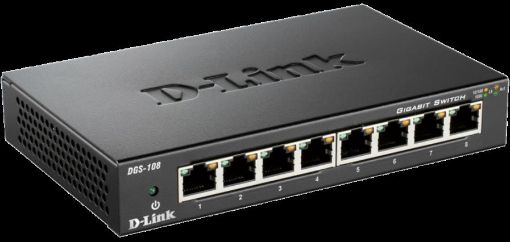 Obrázek D-Link DGS-108 8-port Gigabit Metal Housing Desktop Switch