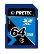 Obrázek SecureDigital 64GB class 16 ( 33MB/s, 21MB/s ) SDXC PRETEC 
