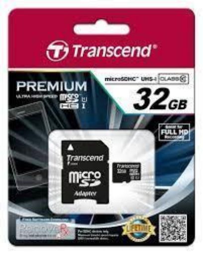 Obrázek TRANSCEND Micro SDHC Class 10 UHS-I 300x, 32GB (Premium) + adaptér