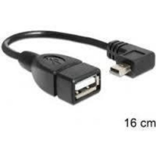 Obrázek Delock kabel USB mini samec > USB 2.0-A samice OTG 16 cm