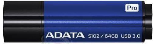 Obrázek ADATA Handy drive 64GB USB 3.0 Superior S102 Pro, hliníkový, modrý (R: 100MB / W: 50MB)