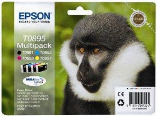 Obrázek EPSON cartridge T0895 opice  (black/cyan/magenta/yellow) multipack 