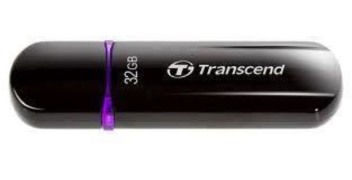 Obrázek TRANSCEND USB Flash Disk JetFlash®600, 32GB, USB 2.0, Black/Purple (R/W 32/16 MB/s)