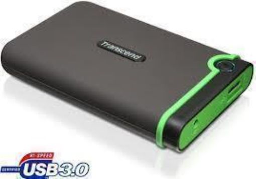 Obrázek TRANSCEND 1TB StoreJet 25M3, USB 3.0, 2.5” Externí Anti-Shock disk, šedo/zelený