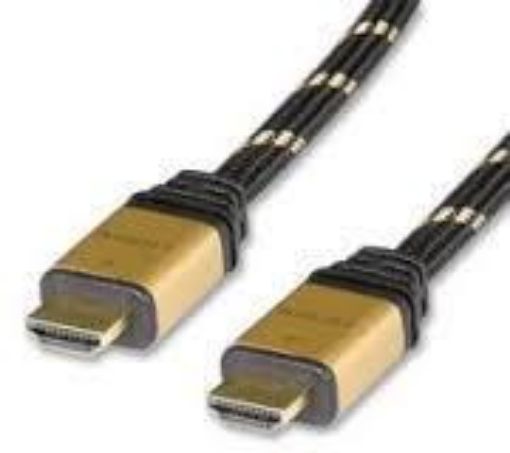 Obrázek Roline Gold High Speed HDMI kabel s Ethernetem, HDMI M - HDMI M, zlacené konektory, 5m