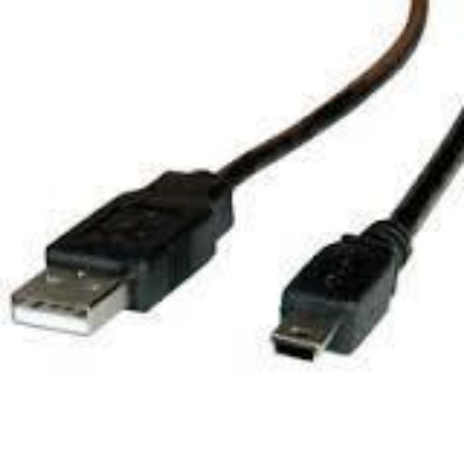 Obrázek USB 2.0 kabel USB A(M) - miniUSB 5pin B(M), 0,8m, černý