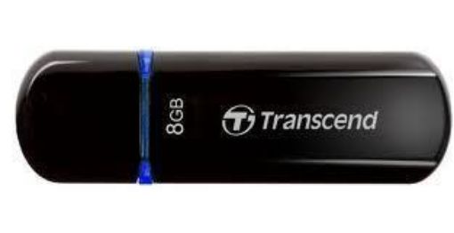 Obrázek Handy drive TRANSCEND 8GB JetFlash®600 USB 2.0, Black/Blue (R/W 32/12 MB/s)