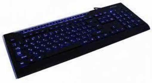Obrázek A4tech multimediální klávesnice KD-800L modře podsvícená, CZ/US, USB