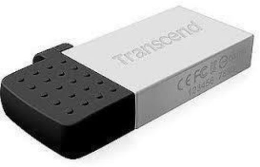 Obrázek Transcend 16GB JetFlash 380S, USB 2.0 flash disk, OTG, malé rozměry, stříbrně obarvený kov