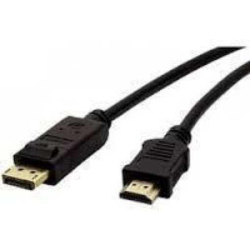 Obrázek DisplayPort-HDMI kabel, DP(M) -> HDMI M, zlacené konektory, 2m