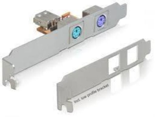 Obrázek DeLock Konvertor USB->2x PS / 2 záslepka do slotu, +low profile