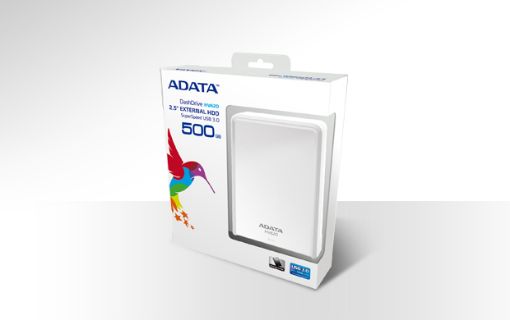 Obrázek ADATA Externí HDD 1TB 2,5" USB 3.0 DashDrive HV620, bílý