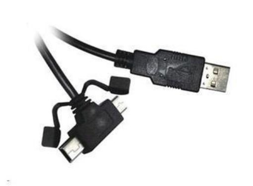 Obrázek PREMIUMCORD Kabel USB 2.0 A - microUSB/miniUSB 5pin 2m (F/F)