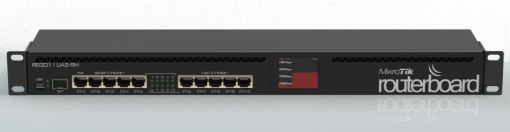 Obrázek MikroTik RouterBOARD RB2011UiAS-RM, 600MHz CPU, 128MB RAM, 10x LAN, 1x SFP, 1x microUSB, vč. L5 licence