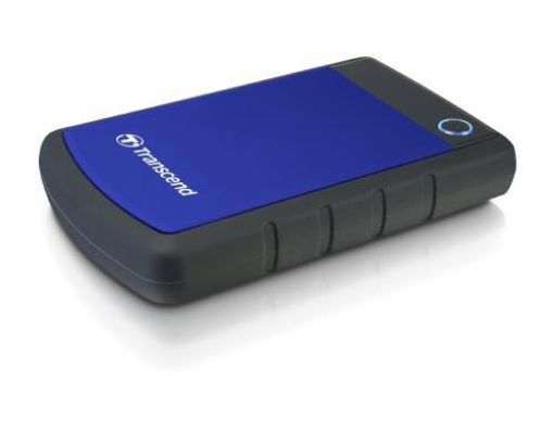 Obrázek TRANSCEND 1TB StoreJet 25HB, USB 3.0, 2.5” Externí odolný hard disk, černo/modrý
