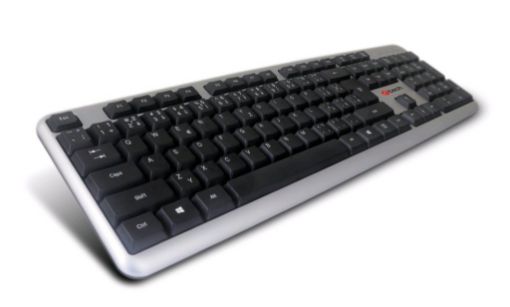 Obrázek C-TECH klávesnice KB-102 USB, slim, silver, CZ/SK