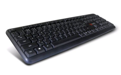Obrázek C-TECH klávesnice KB-102 USB, slim, black, CZ/SK