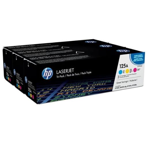 Obrázek HP 125A CMY 3-pack LJ Toner Cart, CF373AM (1,400 / 1,400 / 1,400 pages)