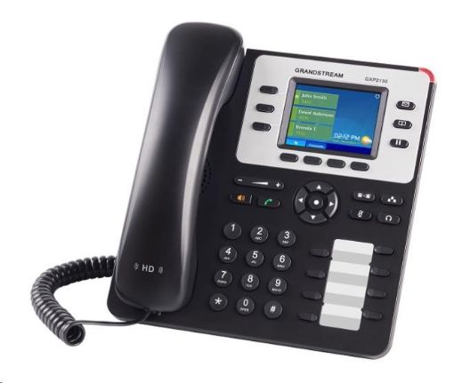 Obrázek Grandstream GXP2130 (v2) [VoIP telefon - 3x SIP účet, HD audio, bluetooth, podpora headset, barevný LCD, 2x GLAN ]