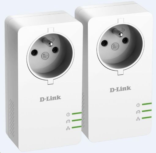 Obrázek D-Link DHP-P601AV PowerLine AV2 1000 HD Gigabit Passthrough Kit (2-pack)