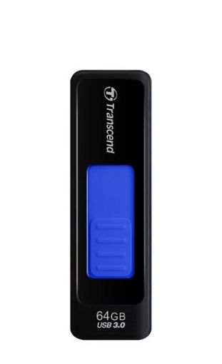 Obrázek TRANSCEND Flash Disk 64GB JetFlash®760, USB 3.0 (R:80/W:25 MB/s) černá/tmavě modrá