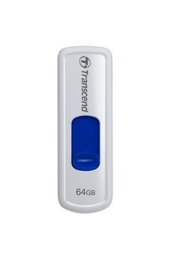 Obrázek TRANSCEND Flash Disk 64GB JetFlash®530, USB 2.0 (R:16/W:6 MB/s) bílá/modrá Royal