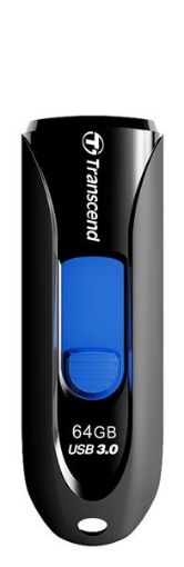 Obrázek TRANSCEND Flash Disk 64GB JetFlash®790, USB 3.1 (R:90/W:30 MB/s) černá/modrá