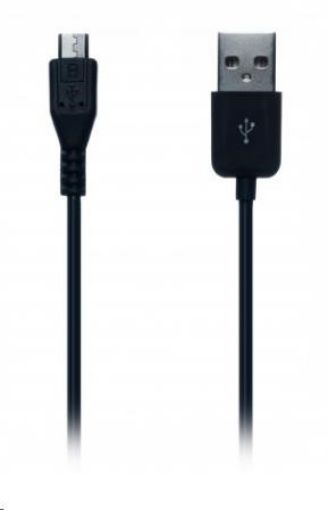 Obrázek CONNECT IT Kabel microUSB (Samsung/HTC kompatibilní) 1m pro telefon, černý