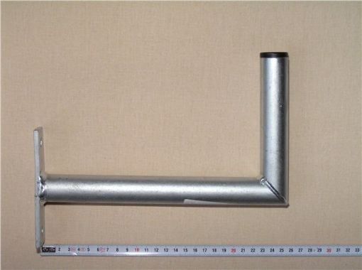 Obrázek Konzola K25, dvojbodový kovový držák, 25cm od zdi, průměr trubky 32mm