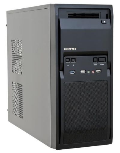Obrázek CHIEFTEC skříň Libra Series/Miditower, LG-01B-OP, Black, USB 3.0, bez zdroje