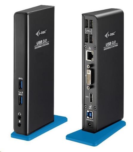 Obrázek iTec USB 3.0 Dual Video DVI HDMI Docking Station + Glan + Audio + USB 3.0 Hub